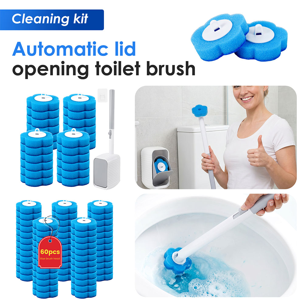 Home Bathroom Cleaning Kit - New Toilet Brush & Holder Set