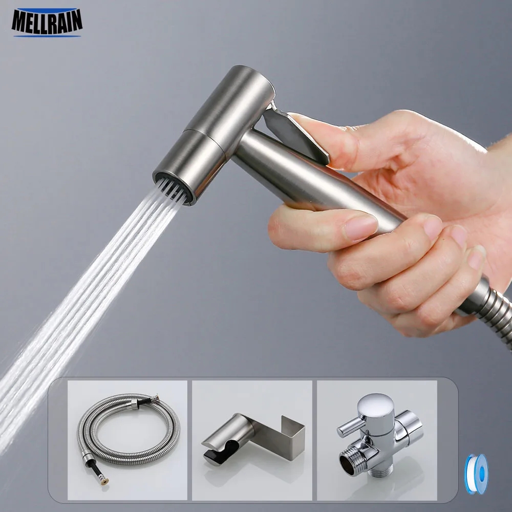 Home Bathroom Cleaning Kit - Handheld Bidet Sprayer Set for Toilet