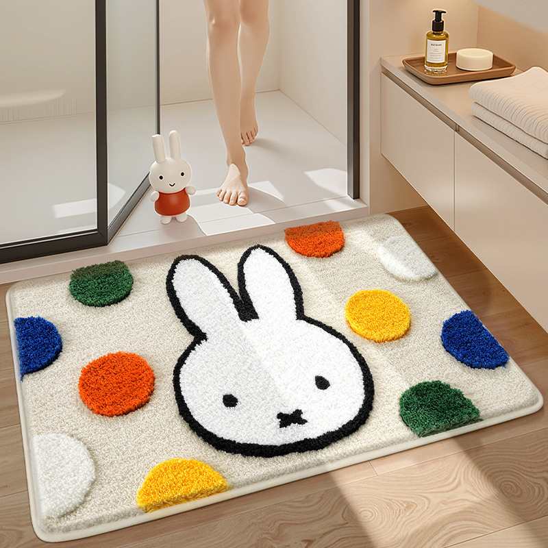 Home Goods Bathroom Mats - Kawaii Miffy Floor Mat Cartoon Miffy