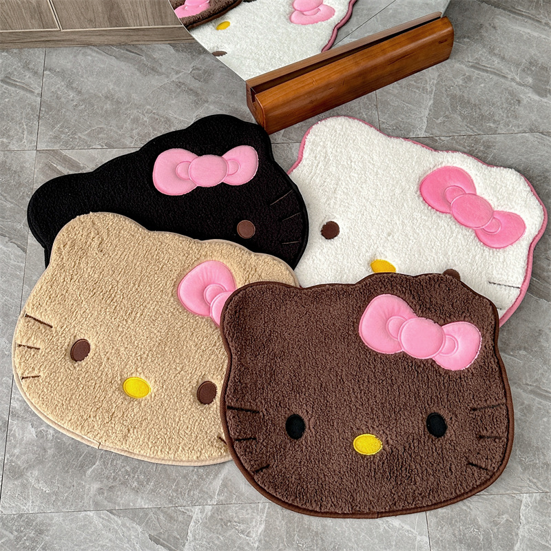 Home Goods Bathroom Mats - Anime Hello Kitty Plush Rug Soft