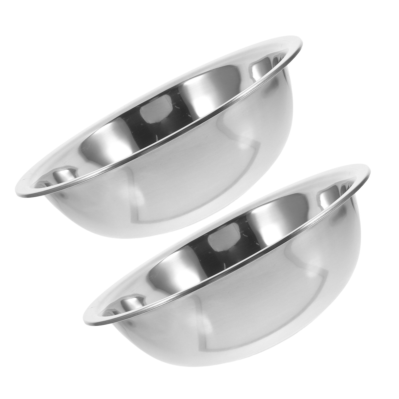 Home Bathroom Wash Basin - 2Pcs Stainless Steel Multipurpose Basin 28Cm