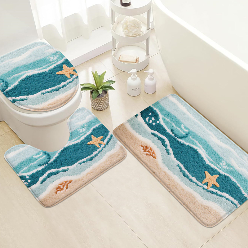 Beach starfish printed home ma - огляд і ціна Home Bathroom Wash Basin