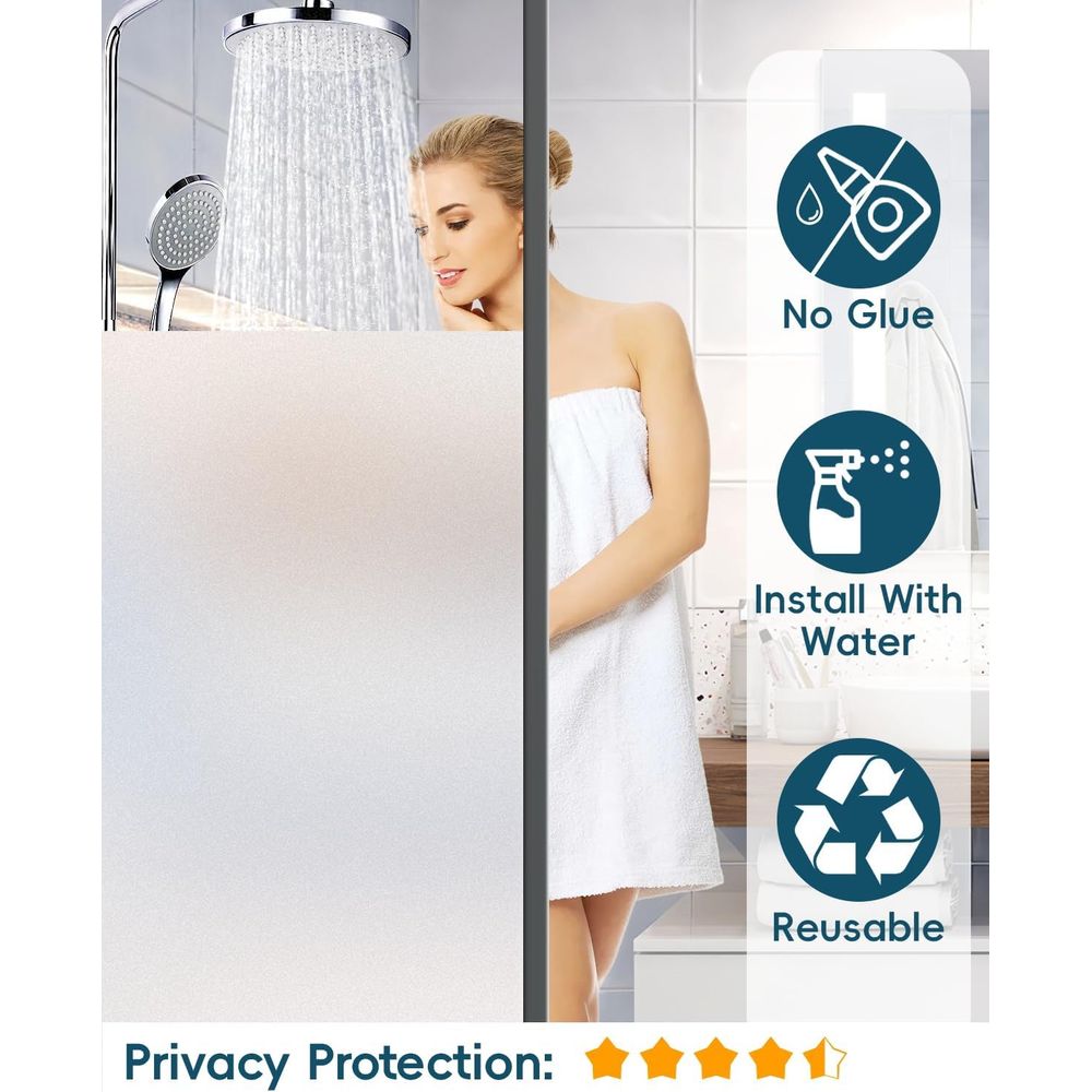 Rosted Glass Window Privacy Fi - огляд і ціна Home Bathroom Window Tint
