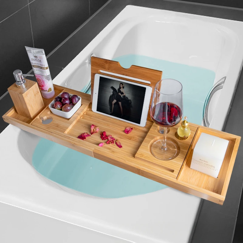 Extendable Spa Bathtub Bamboo  - огляд і ціна Bath Caddy Tray