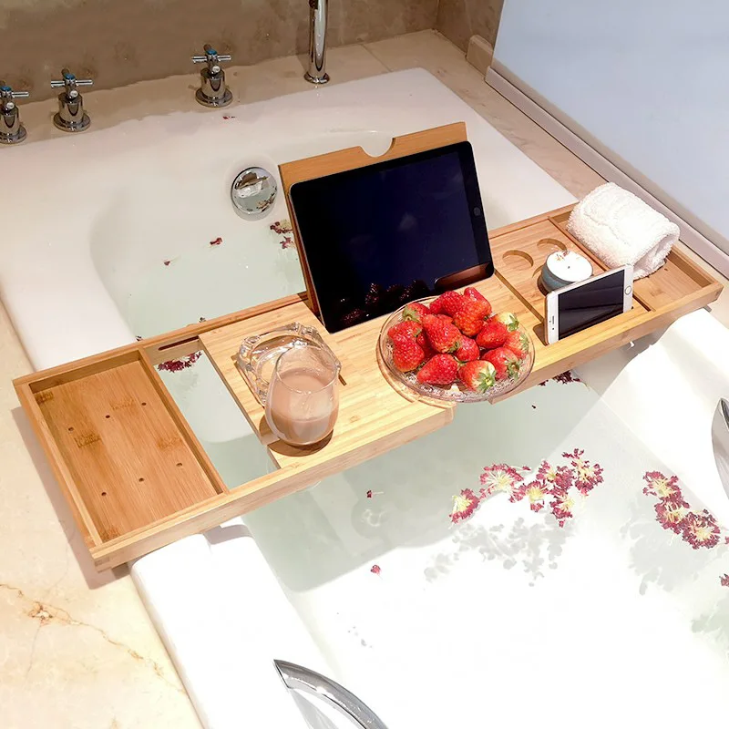 Extendable Spa Bathtub Bamboo  - огляд і ціна Bath Caddy Tray