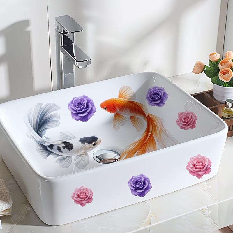 New Lucky Koi Floral Washbasin - огляд і ціна Home Bathroom Wash Basin