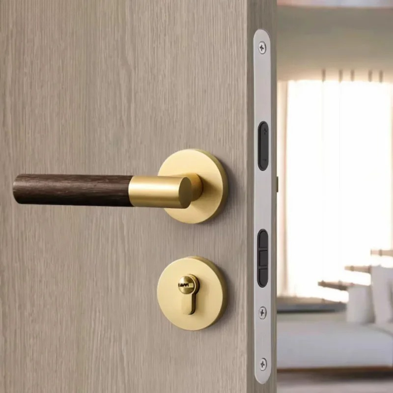 Wooden Door Handle Zinc Silent - огляд і ціна Home Bathroom Lock