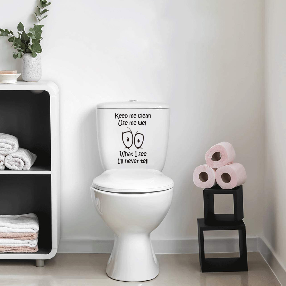 Funny Toilet Sticker Decal Kee - огляд і ціна Home Bathroom Floor Tiles