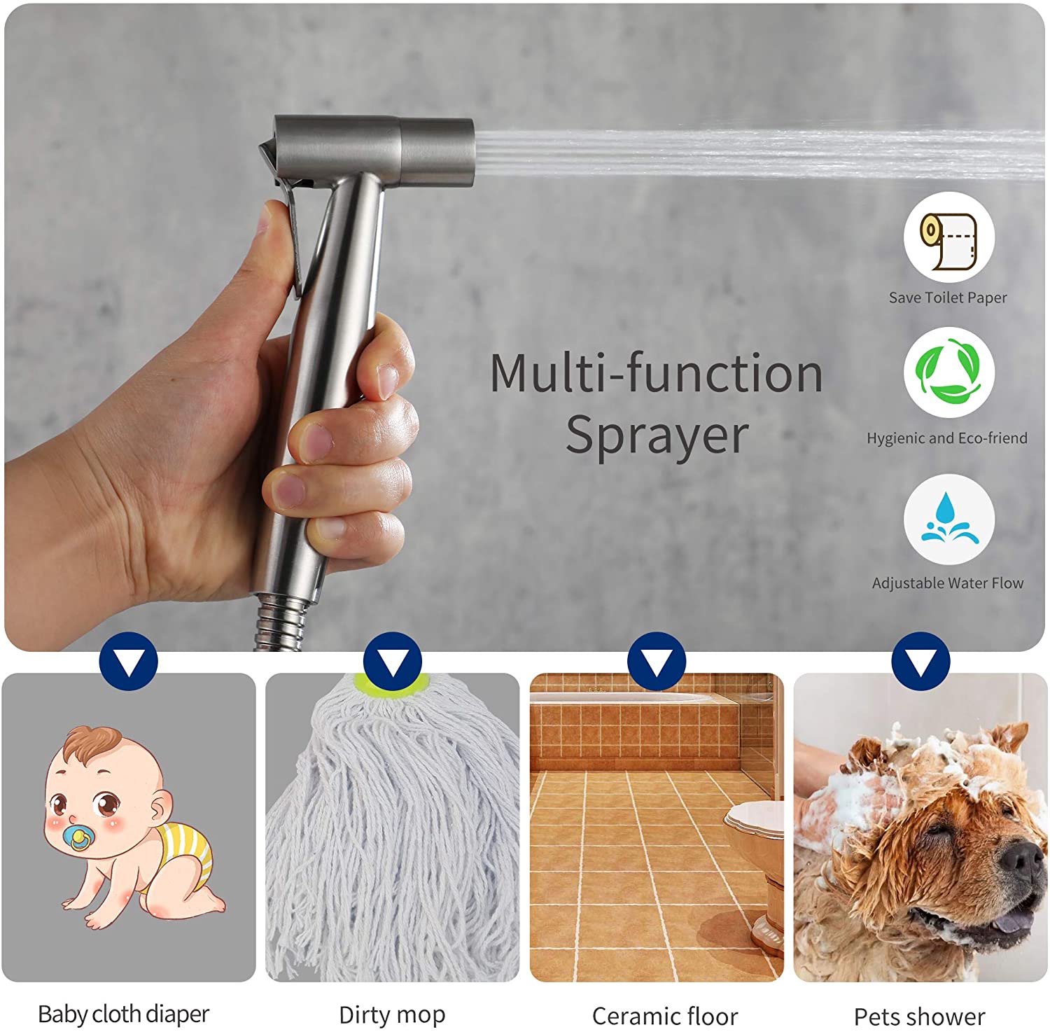 Handheld Toilet Bidet Sprayer  - огляд і ціна Home Bathroom Cleaning Kit