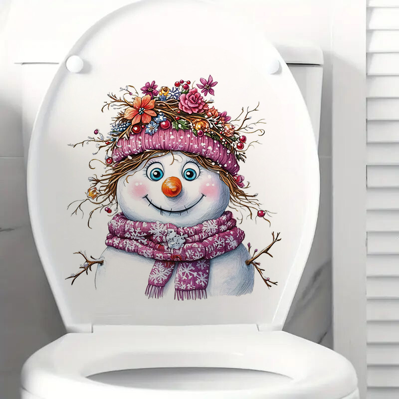 Funny Whimsical Snowman Sticke - огляд і ціна Home Bathroom Floor Tiles