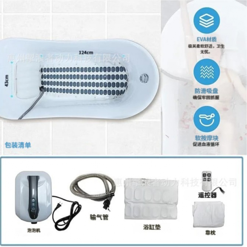 Portable Bathtub Bubble Bath M - огляд і ціна Bathtub Pillow Inflatable