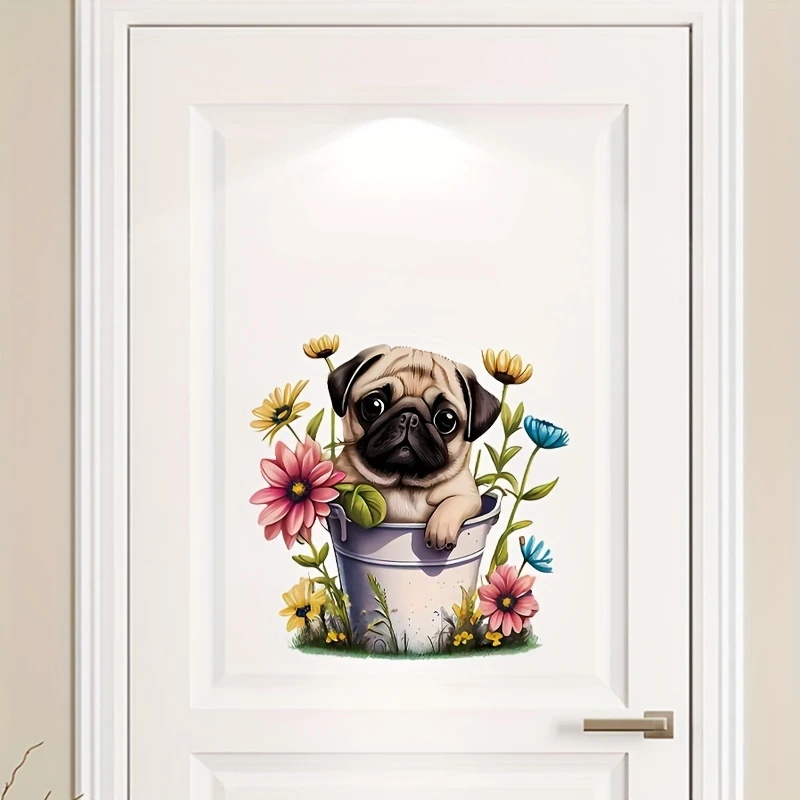 MT1244# Puppy & Flower Pot Toi - огляд і ціна Home Bathroom Floor Tiles