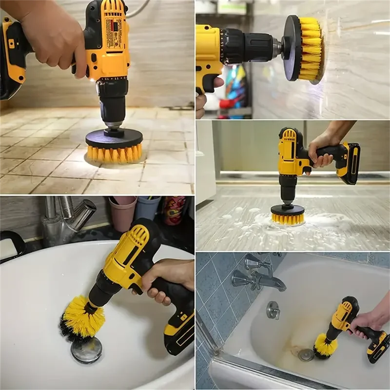 3 pcs/set drill brush set powe - огляд і ціна Home Bathroom Cleaning Kit