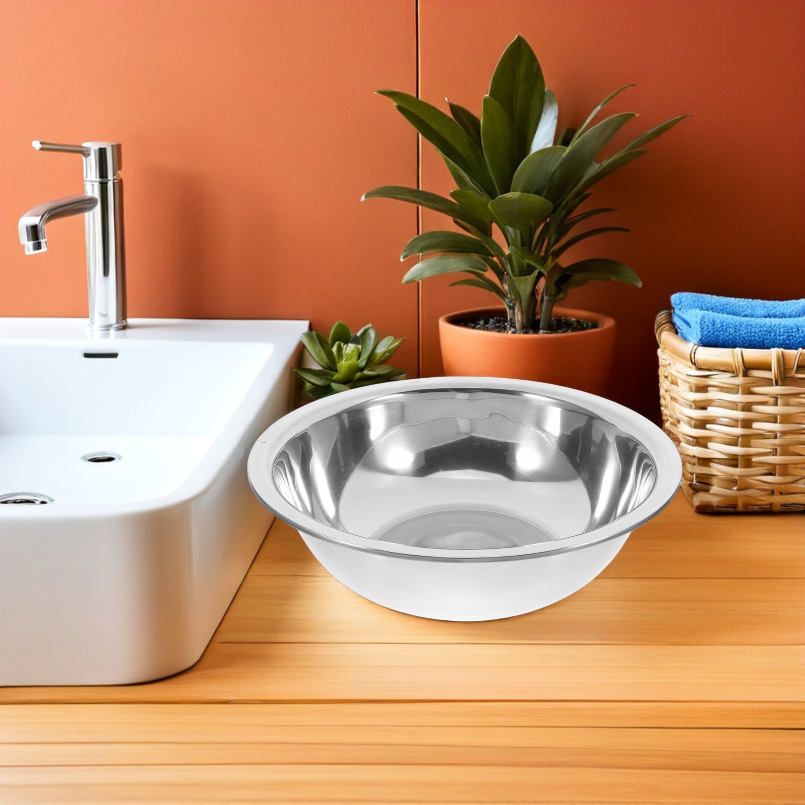 2Pcs Stainless Steel Multipurp - огляд і ціна Home Bathroom Wash Basin