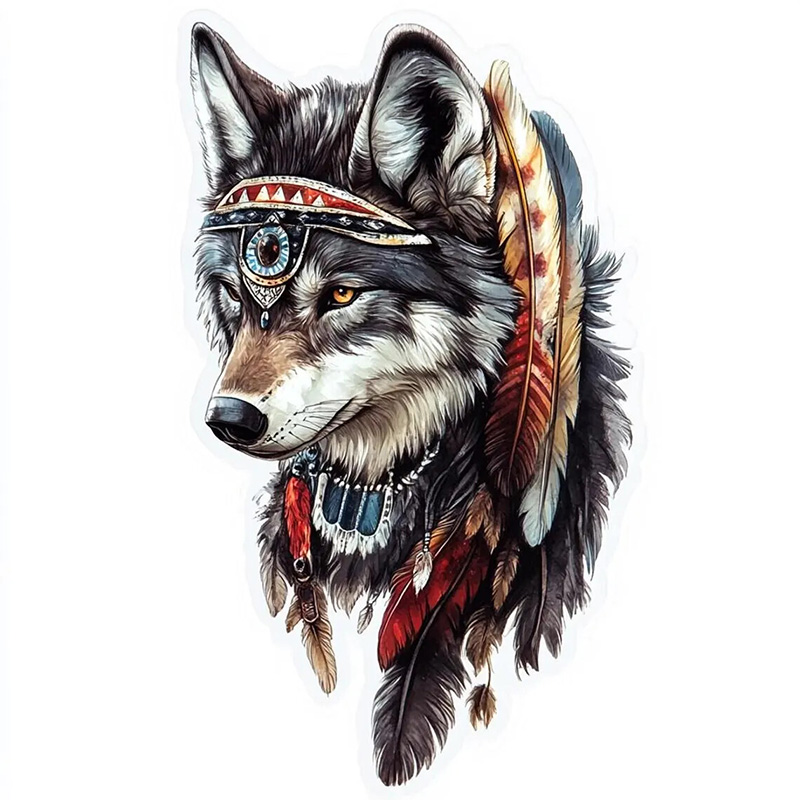 QT36# 1pc Cool Indian Wolf Sti - огляд і ціна Home Bathroom Floor Tiles