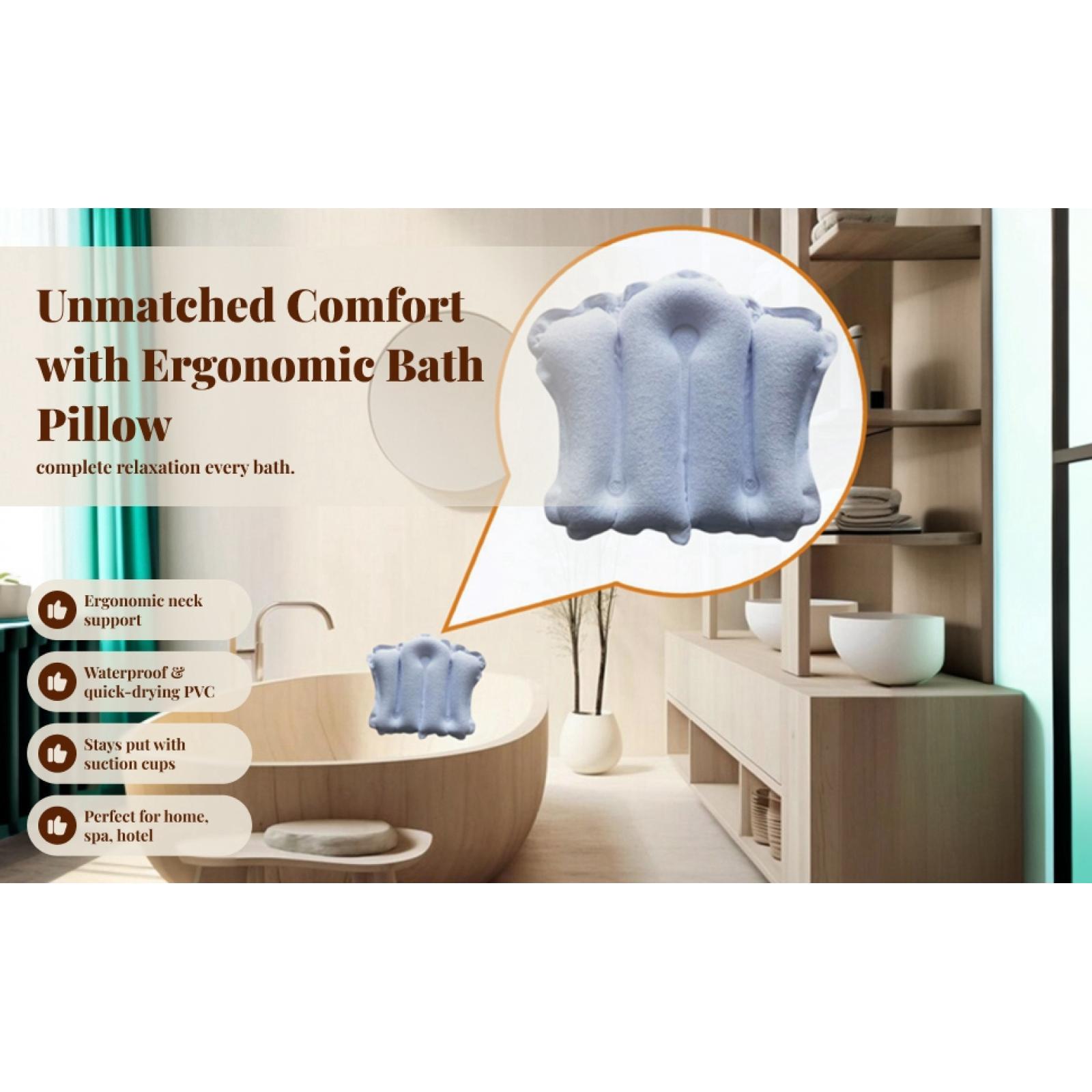 Inflatable Bath Pillow Tub Pil - огляд і ціна Bathtub Pillow Inflatable