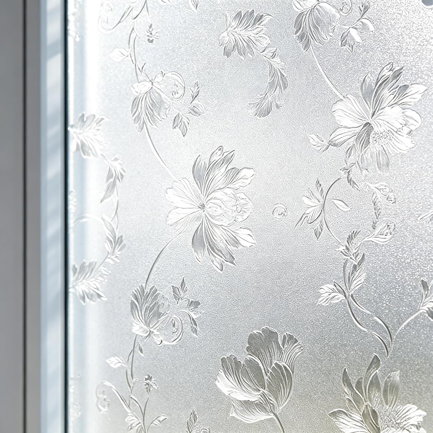 Floral Frosted Window Privacy  - огляд і ціна Home Bathroom Window Tint