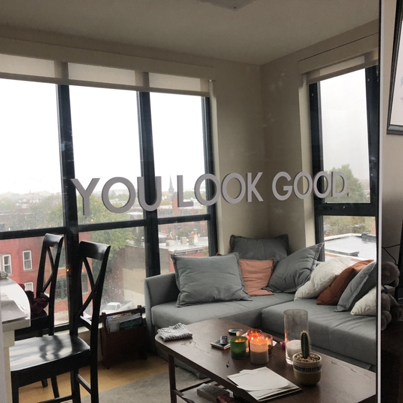 You Look Good Mirror Wall Stic - огляд і ціна Home Bathroom Floor Tiles