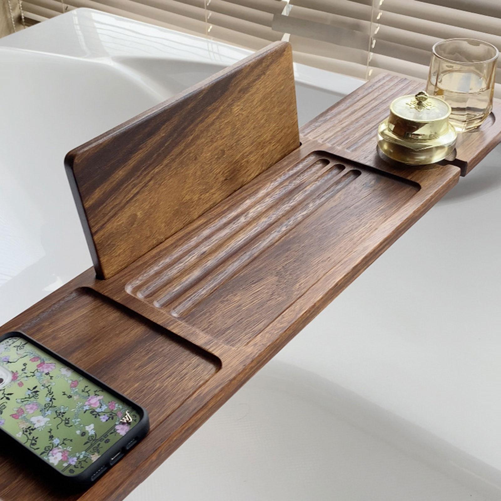 Premium Walnut Bath Tray for T - огляд і ціна Bath Caddy Tray