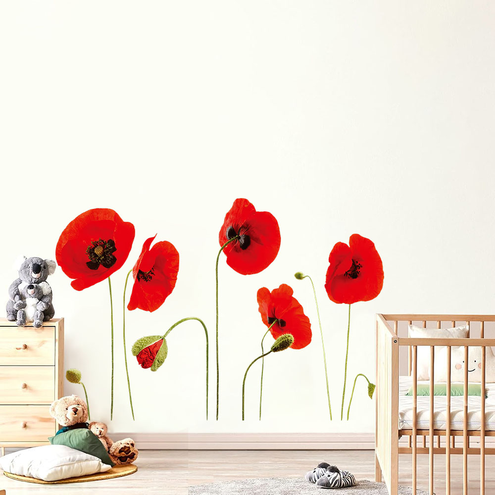 Colorful Flower Plants Wall St - огляд і ціна Home Bathroom Floor Tiles