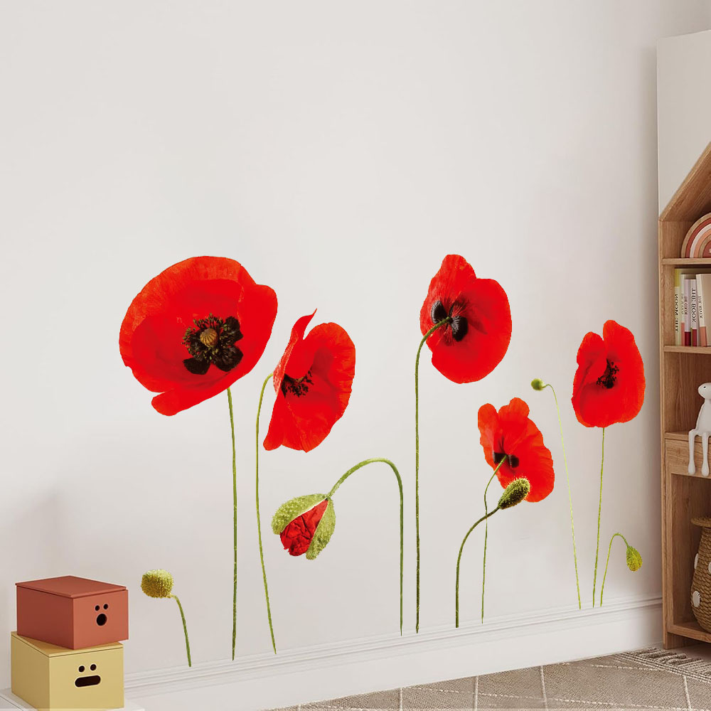 Colorful Flower Plants Wall St - огляд і ціна Home Bathroom Floor Tiles