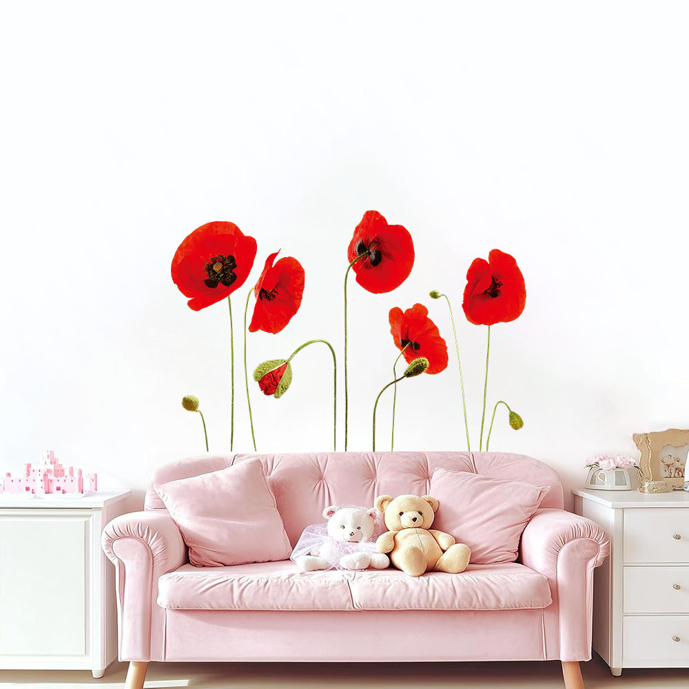 Colorful Flower Plants Wall St - огляд і ціна Home Bathroom Floor Tiles