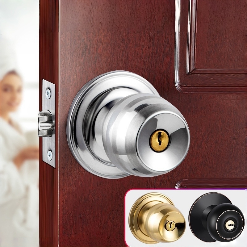 Metal Round Door Knobset Alumi - огляд і ціна Home Bathroom Lock