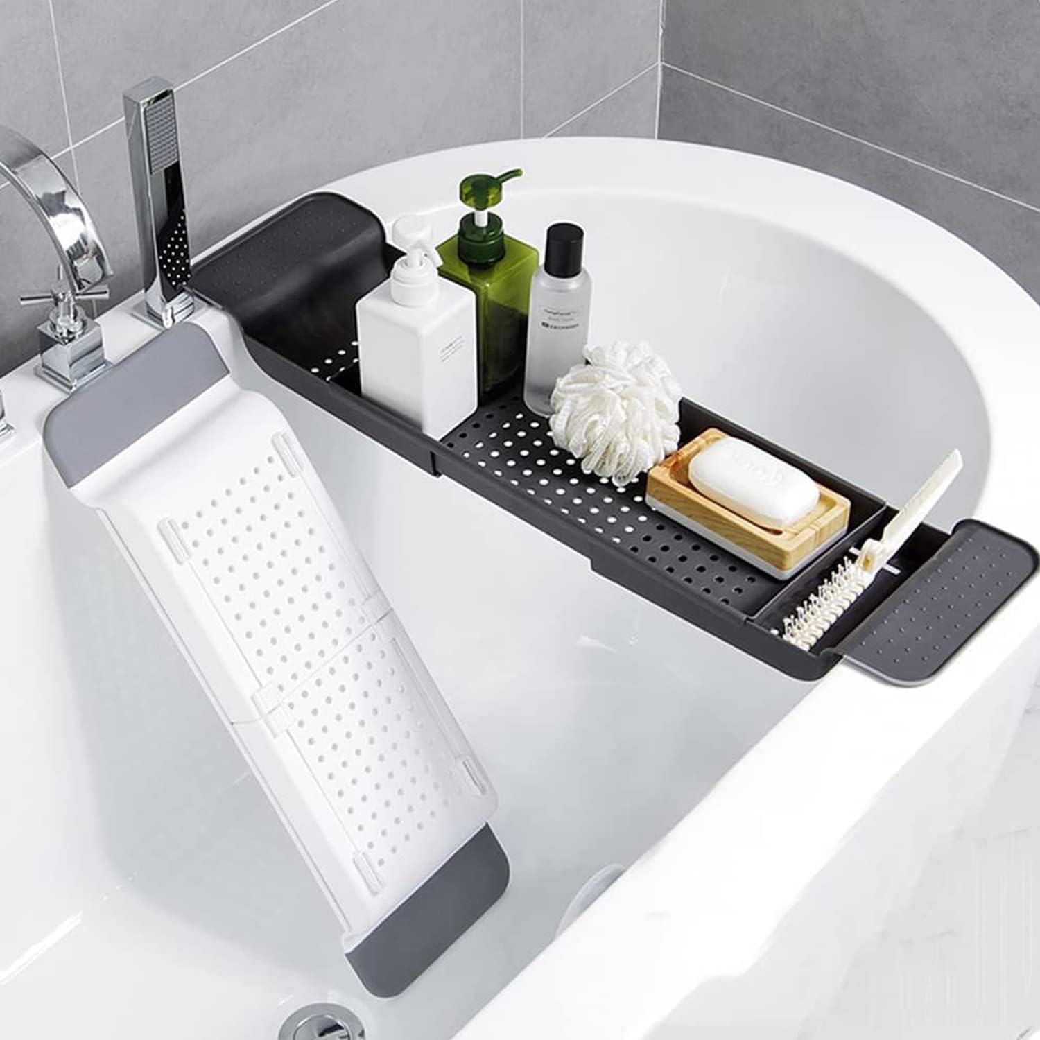 Bath Shelf Caddy Tray Expandab - огляд і ціна Bath Caddy Tray